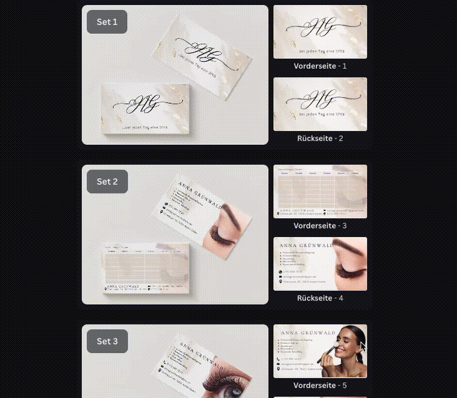 Anja Grünwald – Visitenkarten (Preview)